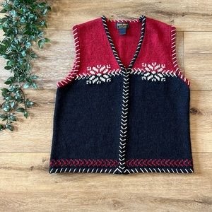 Vintage Woolrich Vintage Red zip up Sweater Vest Size Large